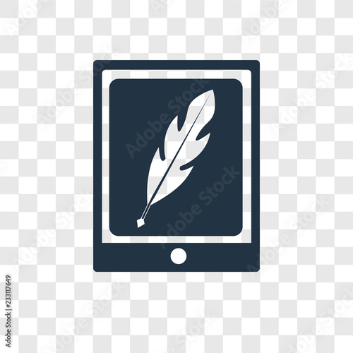 Ebook vector icon isolated on transparent background, Ebook transparency logo design