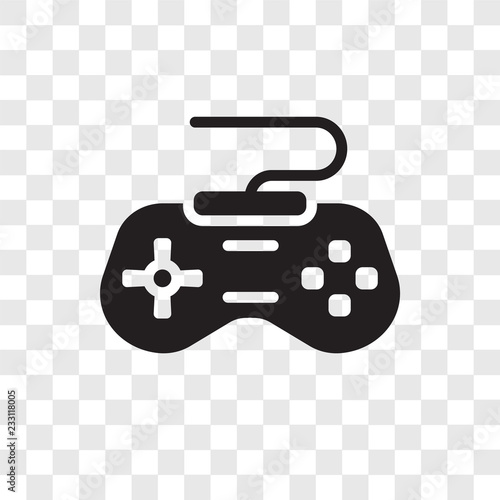 Game controller vector icon isolated on transparent background, Game controller transparency logo design