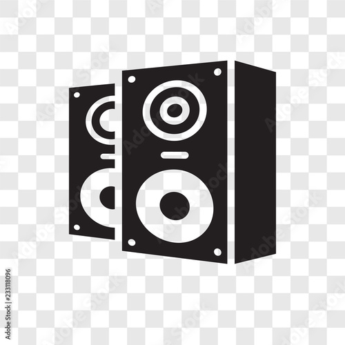 Speakers vector icon isolated on transparent background, Speakers transparency logo design