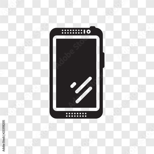 Smartphone vector icon isolated on transparent background, Smartphone transparency logo design
