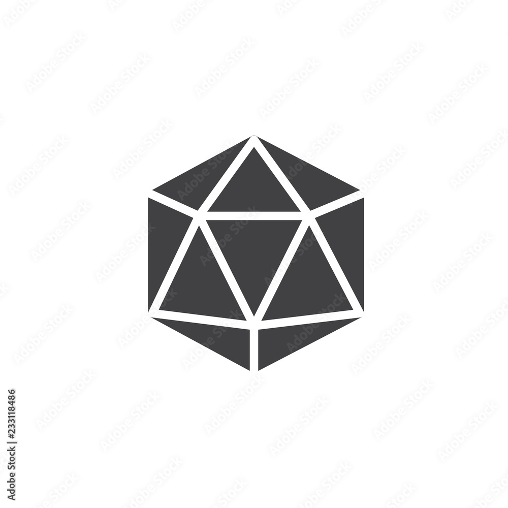 Icosahedron geometrical figure vector icon. filled flat sign for mobile concept and web design. Icosahedron geometric shape simple solid icon. Symbol, logo illustration. Pixel perfect vector graphics Icosahedron geometrical figure vector icon. filled flat sign for mobile concept and web design. Icosahedron geometric shape simple solid icon. Symbol, logo illustration. Pixel perfect vector graphics