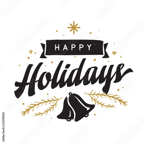 Merry Christmas typography.