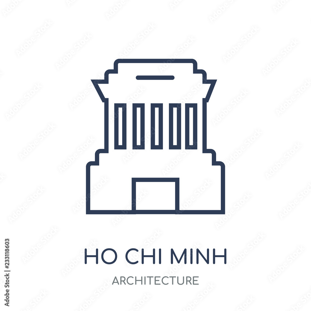 Ho chi minh mausoleum icon. Ho chi minh mausoleum linear symbol design from Architecture collection. Ho chi minh mausoleum icon. Ho chi minh mausoleum linear symbol design from Architecture collection.
