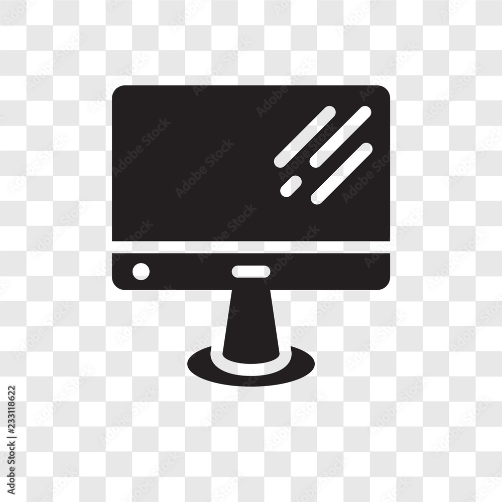 Monitor vector icon isolated on transparent background, Monitor transparency logo design Monitor vector icon isolated on transparent background, Monitor transparency logo design