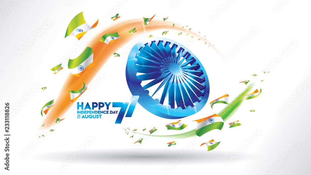 Obraz premium indian independence day design for greeting or banner or background