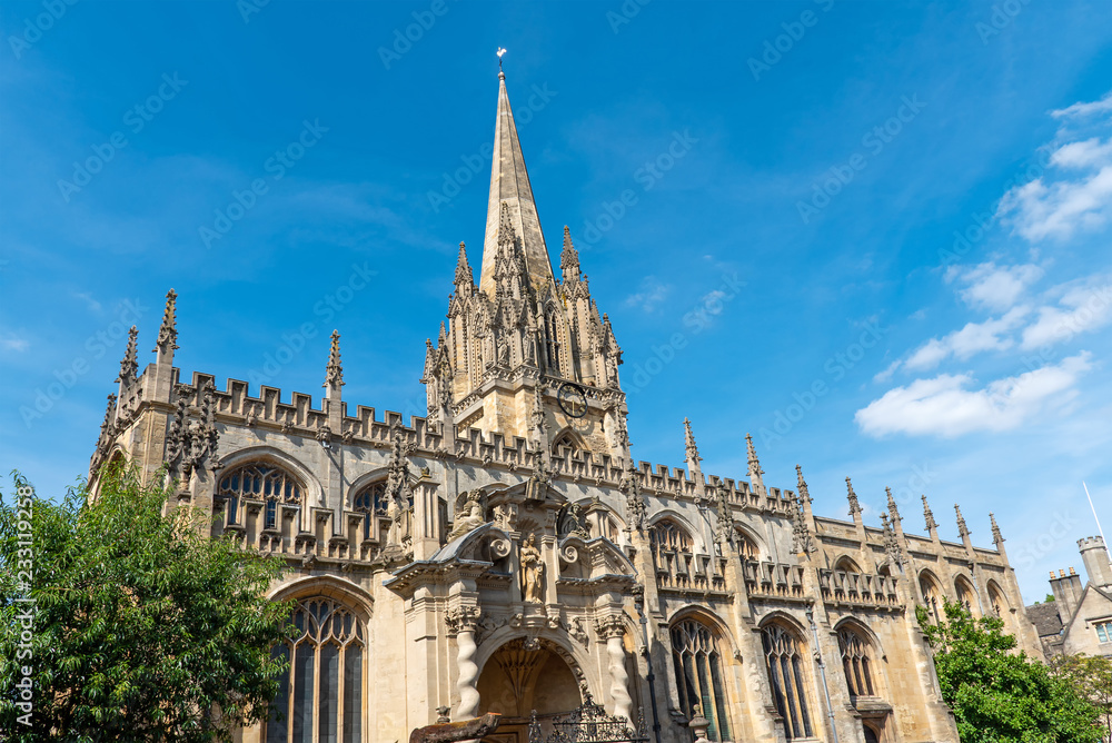 The beautiful St Mary the Virgin church in Oxford, England