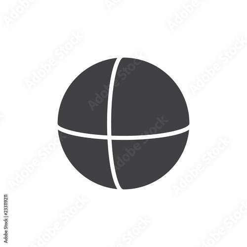 Sphere geometrical figure vector icon. filled flat sign for mobile concept and web design. Sphere geometric shape simple solid icon. Symbol, logo illustration. Pixel perfect vector graphics © alekseyvanin