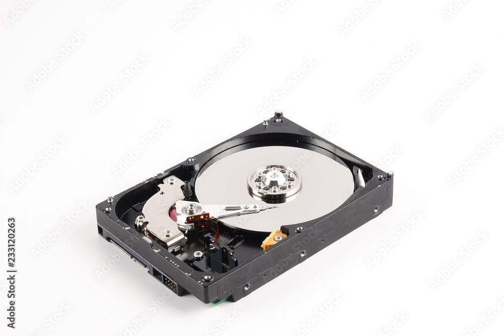 Hard disk drive (HDD) isolated on white. Hard disk drive (HDD) isolated on white.