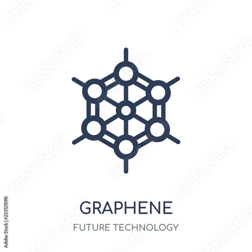 Graphene icon. Graphene linear symbol design from Future technology collection. Simple element vector illustration. Can be used in web and mobile.