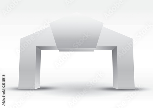 gate exhibition with modern concept geometric and elegant