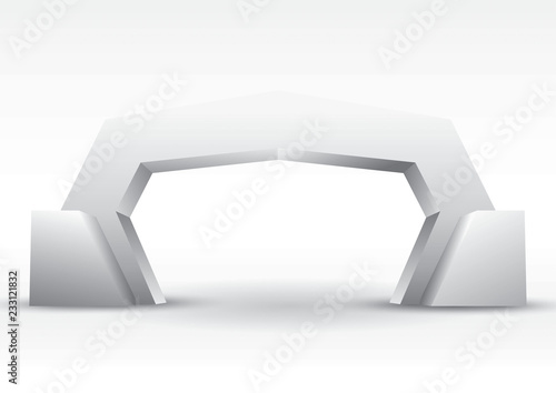 gate exhibition with modern concept geometric and elegant