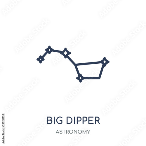 Big dipper icon. Big dipper linear symbol design from Astronomy collection. Simple element vector illustration. Can be used in web and mobile.