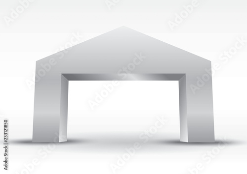 gate exhibition with modern concept geometric and elegant