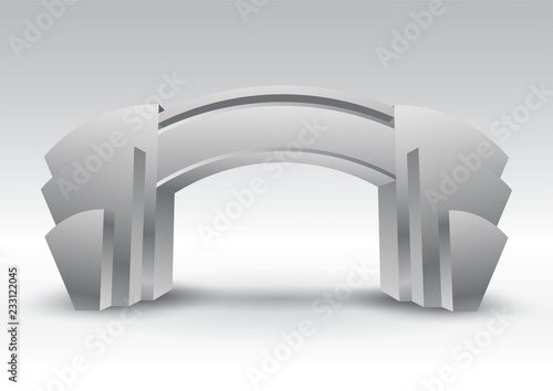 gate exhibition with modern concept geometric and elegant