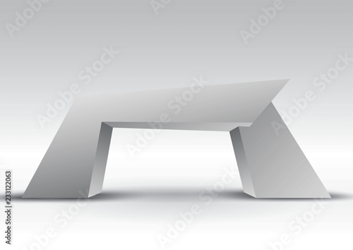 gate exhibition with modern concept geometric and elegant