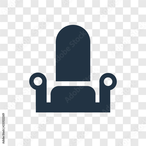 Throne vector icon isolated on transparent background, Throne transparency logo design
