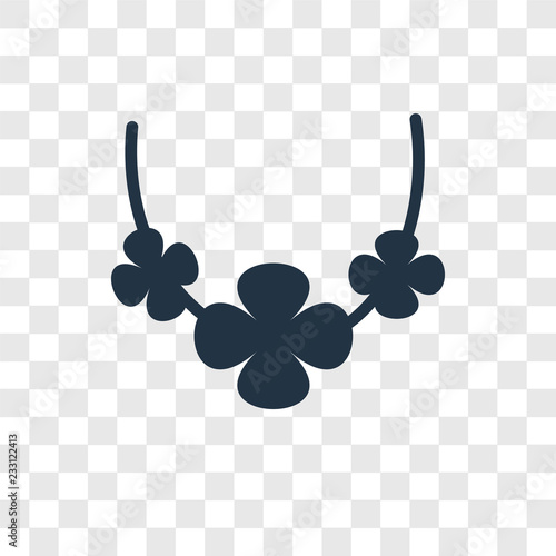 Necklace vector icon isolated on transparent background, Necklace transparency logo design