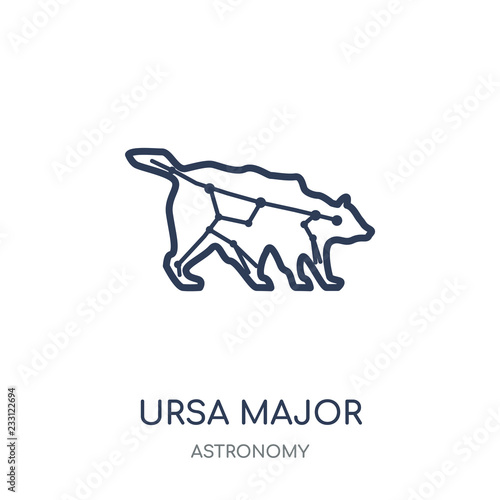 Ursa major icon. Ursa major linear symbol design from Astronomy collection. Simple element vector illustration. Can be used in web and mobile.
