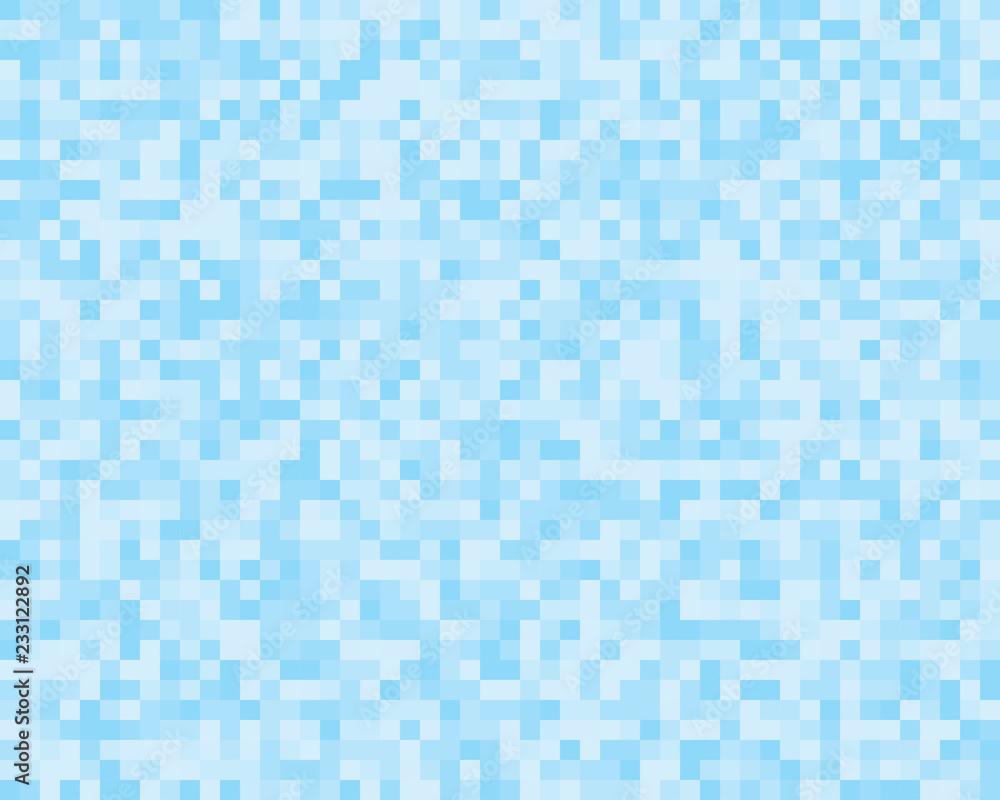 The Light Blue Square Mosaic Tiles Background.