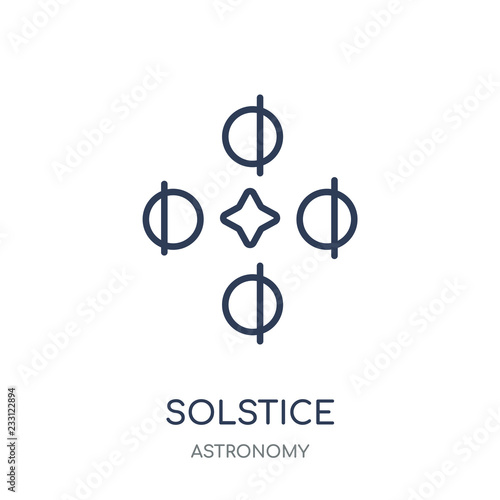 Solstice icon. Solstice linear symbol design from Astronomy collection. Simple element vector illustration. Can be used in web and mobile.