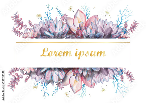 succulent wedding invitation