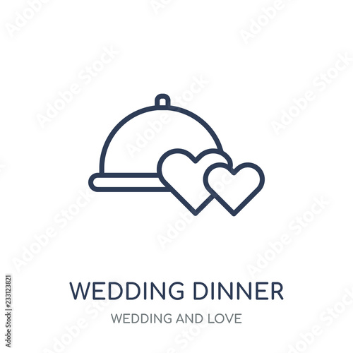 wedding Dinner icon. wedding Dinner linear symbol design from Wedding and love collection.