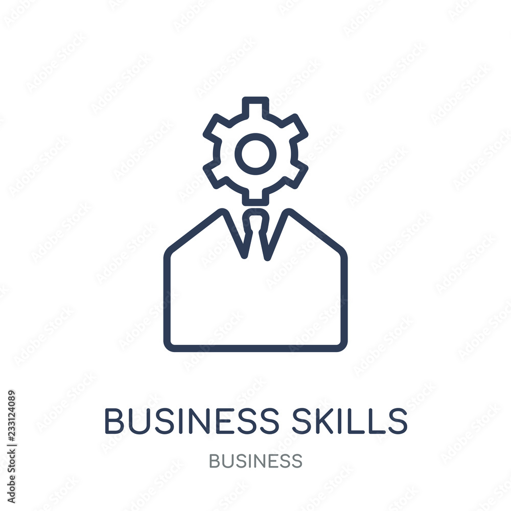 Business skills icon. Business skills linear symbol design from Business collection.