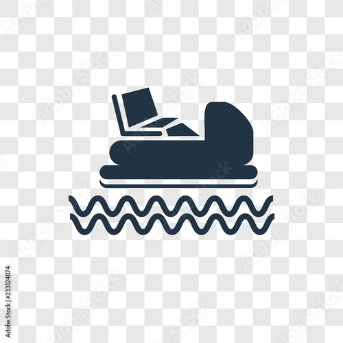 Pedal boat vector icon isolated on transparent background, Pedal boat transparency logo design