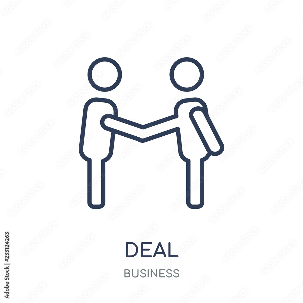 Fototapeta premium Deal icon. Deal linear symbol design from Business collection.