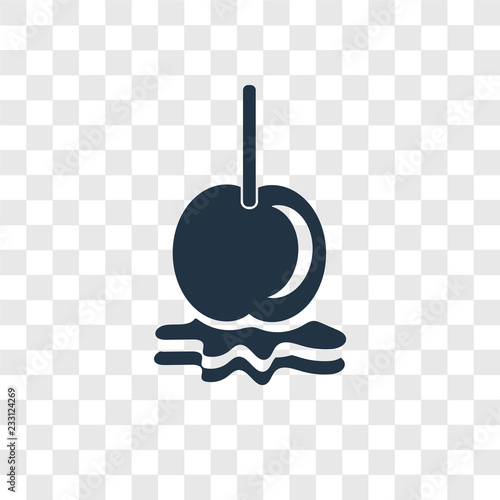 Caramelized apple vector icon isolated on transparent background, Caramelized apple transparency logo design