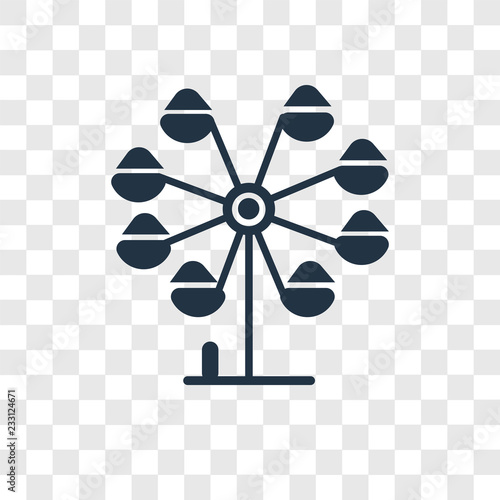 Amusement park vector icon isolated on transparent background, Amusement park transparency logo design