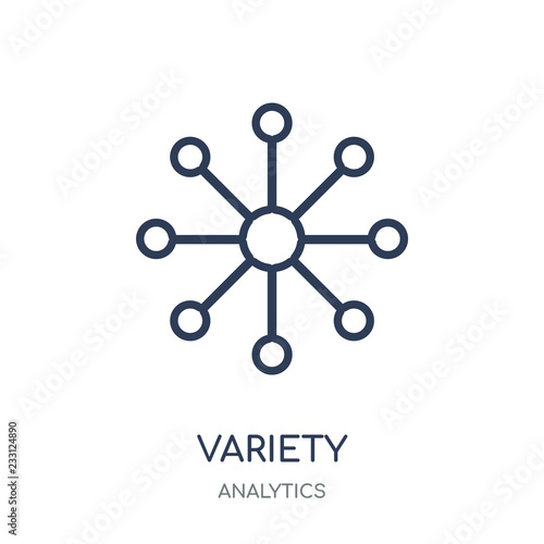 Variety icon. Variety linear symbol design from Analytics collection.