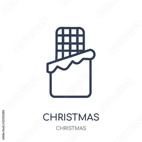 christmas chocolate icon. christmas chocolate linear symbol design from Christmas collection.