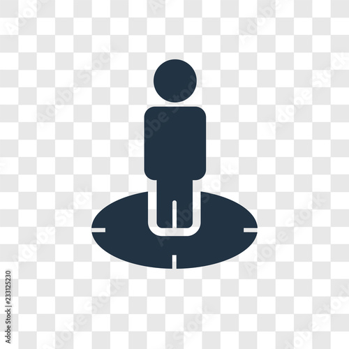 Location vector icon isolated on transparent background, Location transparency logo design