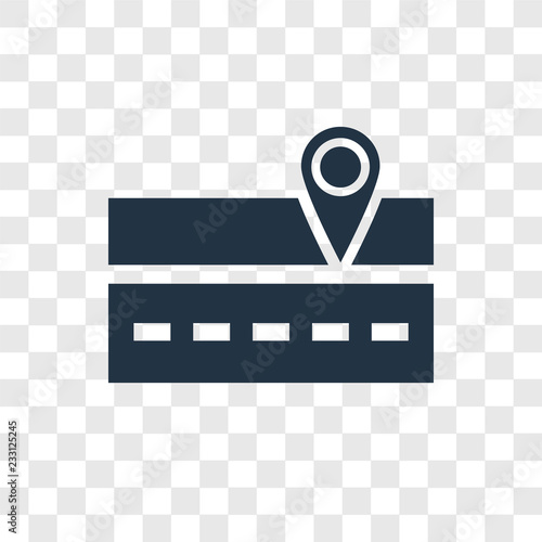 Map vector icon isolated on transparent background, Map transparency logo design