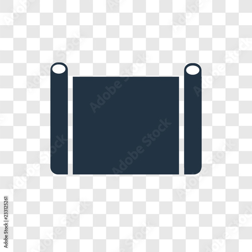Parchment vector icon isolated on transparent background, Parchment transparency logo design