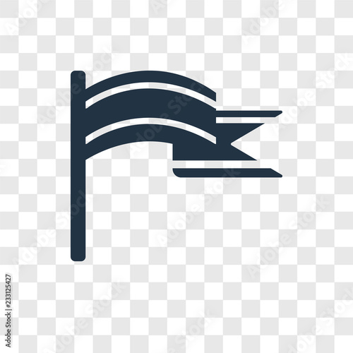 Flag vector icon isolated on transparent background, Flag transparency logo design