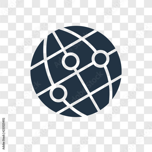 World vector icon isolated on transparent background, World transparency logo design