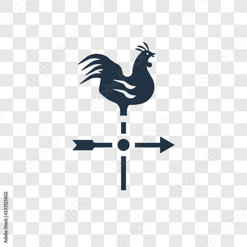 Weather vane vector icon isolated on transparent background, Weather vane transparency logo design