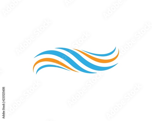 Water wave logo illustration
