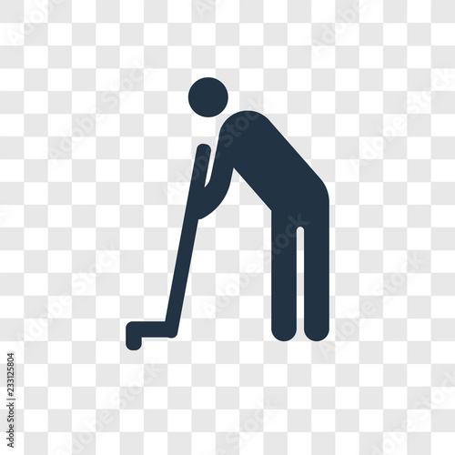 Farmer hoeing vector icon isolated on transparent background, Farmer hoeing transparency logo design