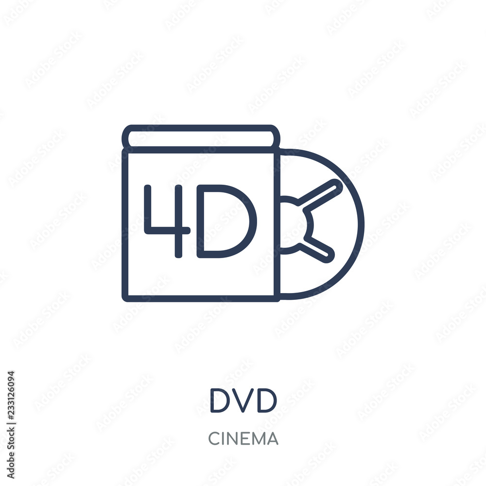 Dvd icon. Dvd linear symbol design from Cinema collection. Dvd icon. Dvd linear symbol design from Cinema collection.