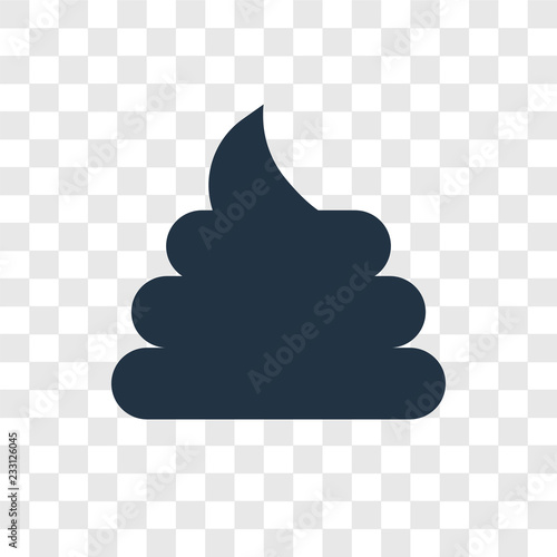 Poo vector icon isolated on transparent background, Poo transparency logo design