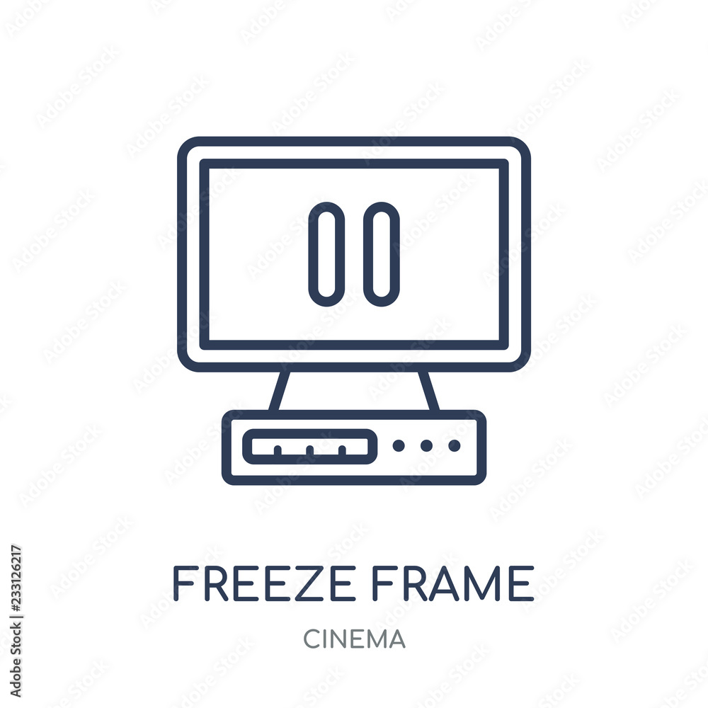 freeze frame icon. freeze frame linear symbol design from Cinema collection. freeze frame icon. freeze frame linear symbol design from Cinema collection.