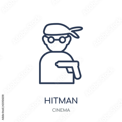 hitman icon. hitman linear symbol design from Cinema collection.