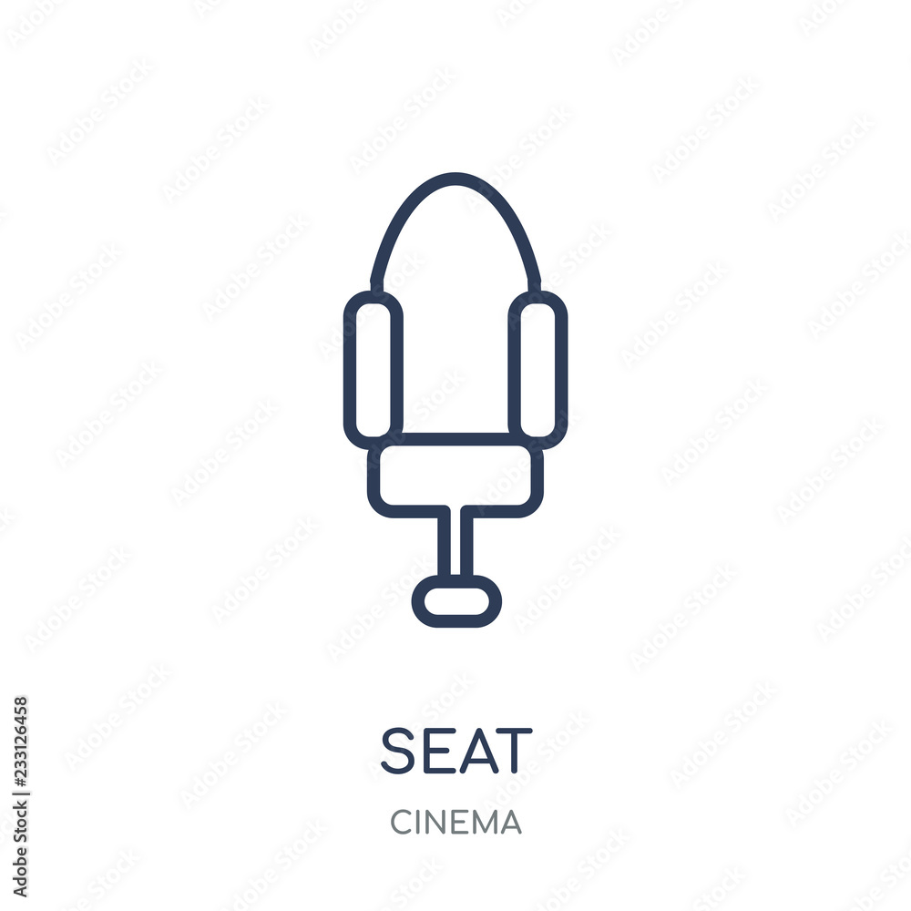 Seat icon. Seat linear symbol design from Cinema collection. Seat icon. Seat linear symbol design from Cinema collection.