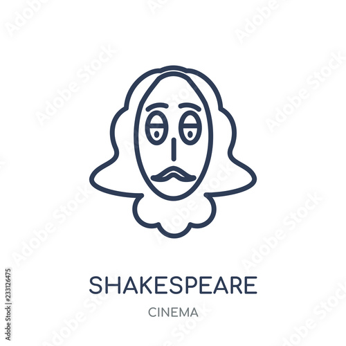 Shakespeare icon. Shakespeare linear symbol design from Cinema collection.