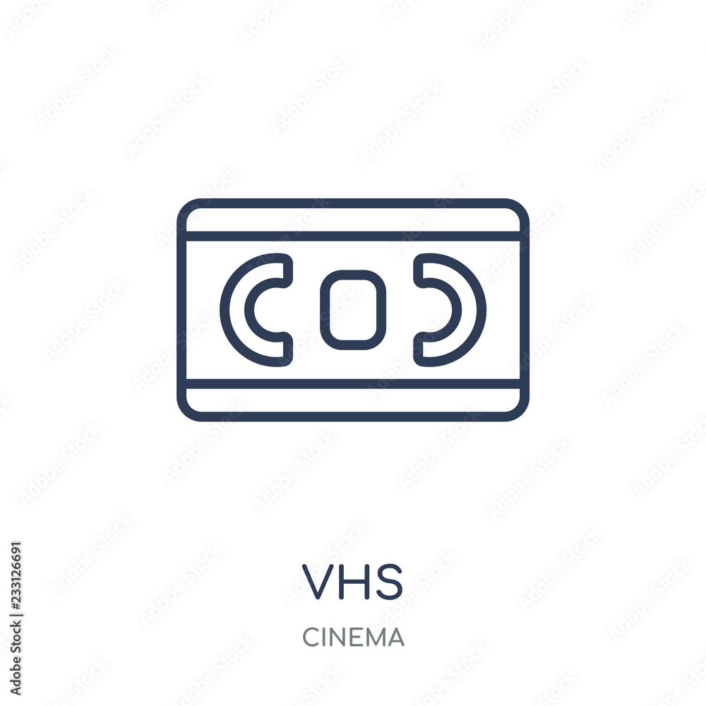 Vhs icon. Vhs linear symbol design from Cinema collection. Vhs icon. Vhs linear symbol design from Cinema collection.