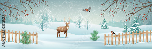 Vector Winter Landscape