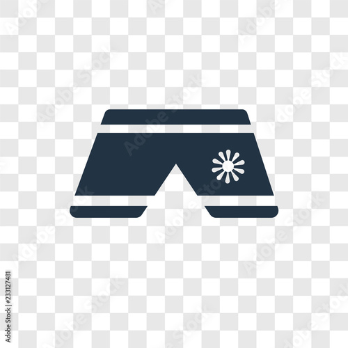 Shorts vector icon isolated on transparent background, Shorts transparency logo design